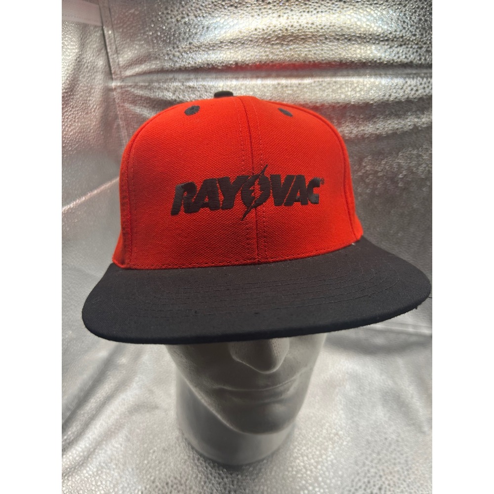 Vintage Rayovac Battery Hat Red Black Snapback Strapback Cap Mens Cotton Taiwan